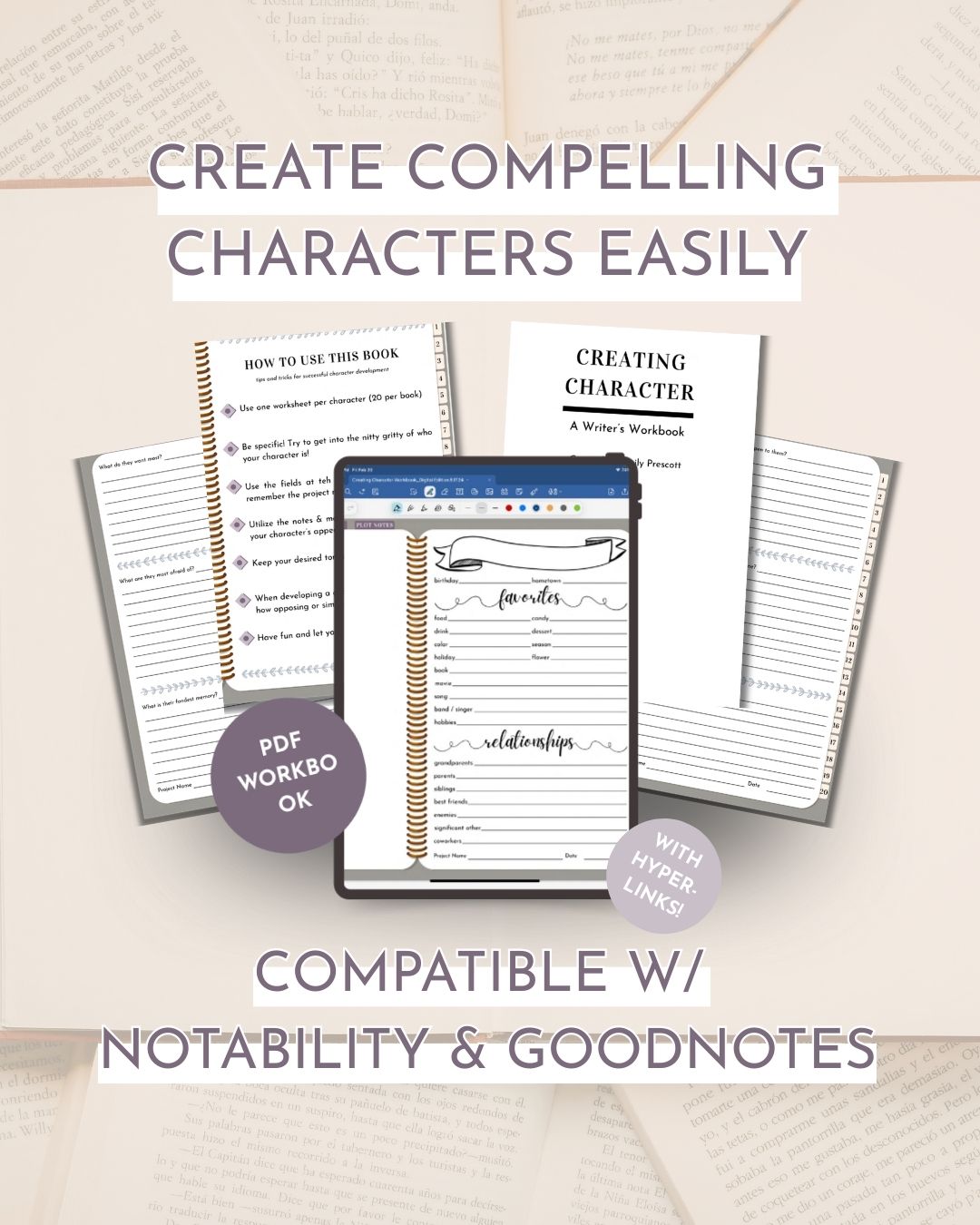 Creating Character Workbook (Digital) – Emily Prescott