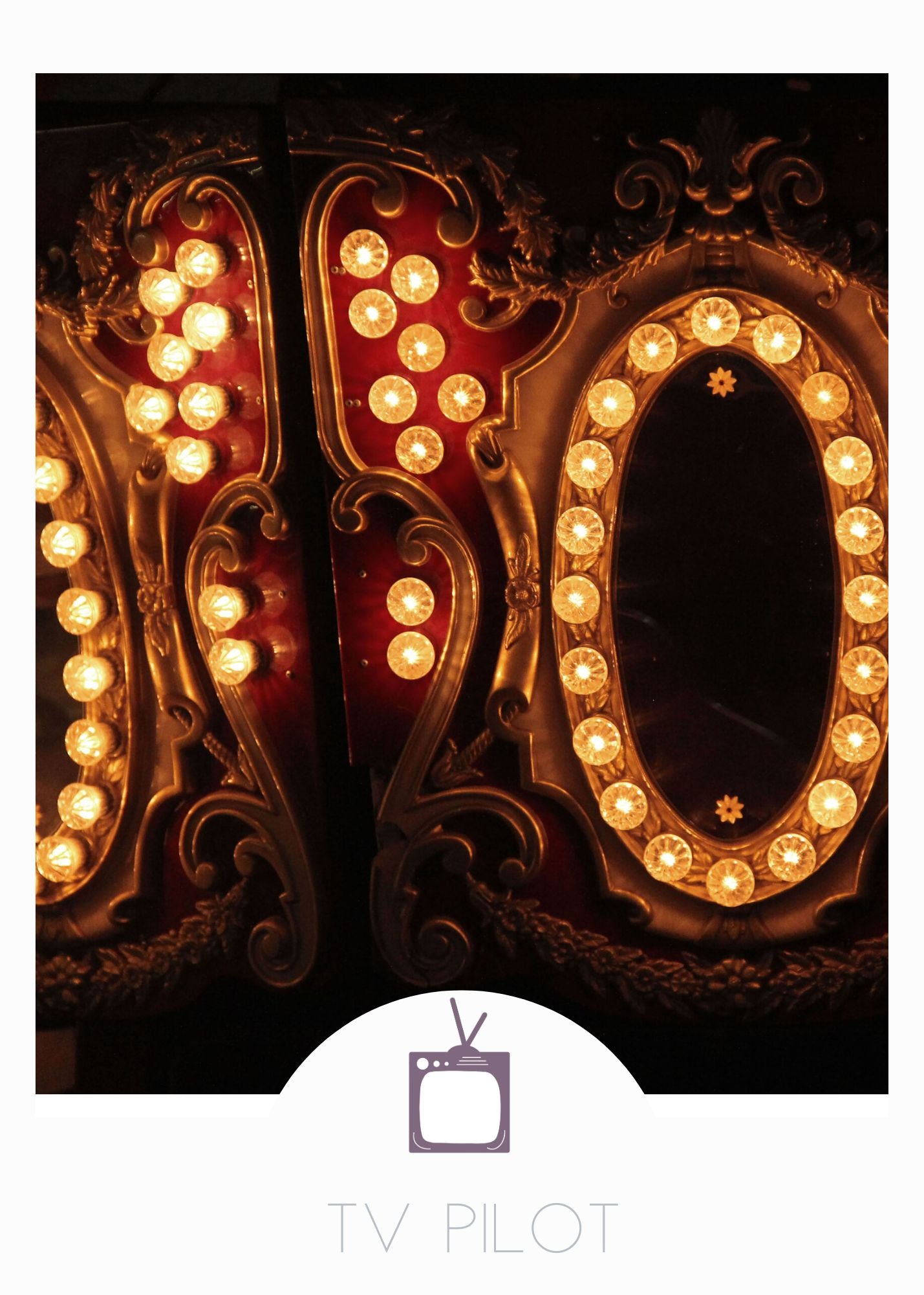 Close up of Carnival lights. A reference for the TV Pilot screenplay Come One, Come All written by Emily Prescott & Lauren Silvey